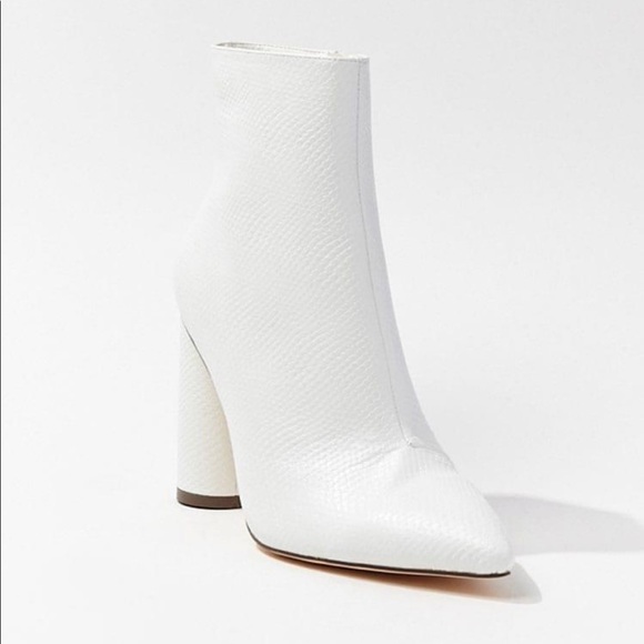 faux croc leather booties